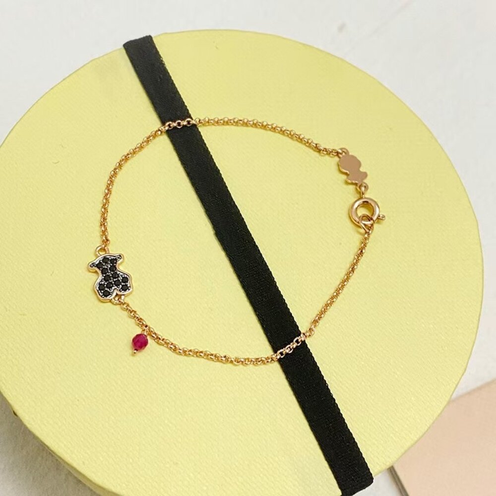 Rose Silver Plated Tous Motif Bracelet